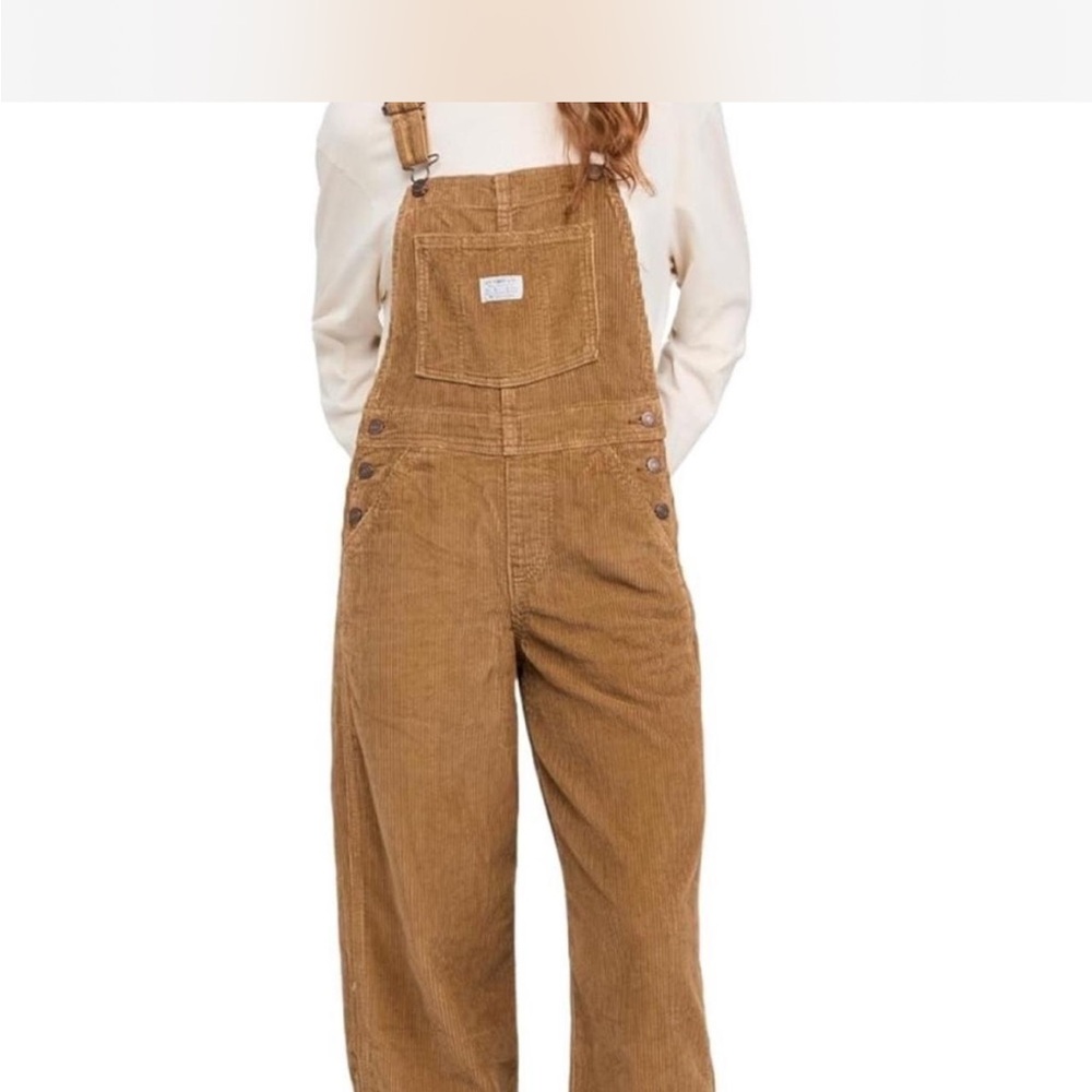 Levi Tan Corduroy Overalls